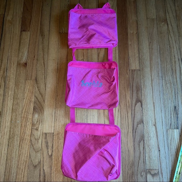 “Sophia” Thirty-One Oh Snap Pocket Pink Cross Pop Pouch x3 - Picture 1 of 5